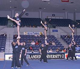 As you can see, this is a co-ed college team. Not a group of high school girls!